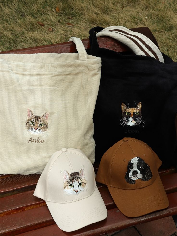 Personalized fabric bag with your pet's face and name 🐾