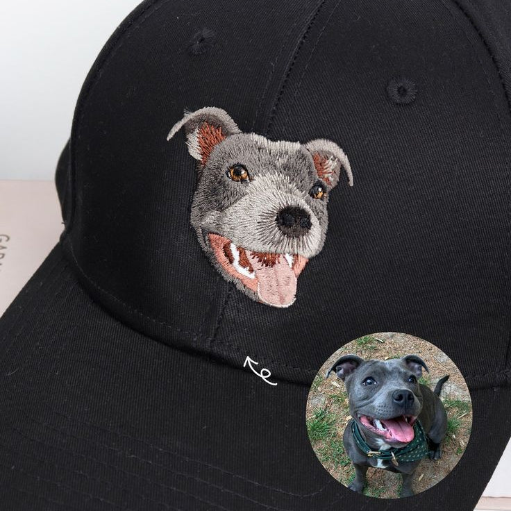 Personalized jockey cap with your pet's face and name