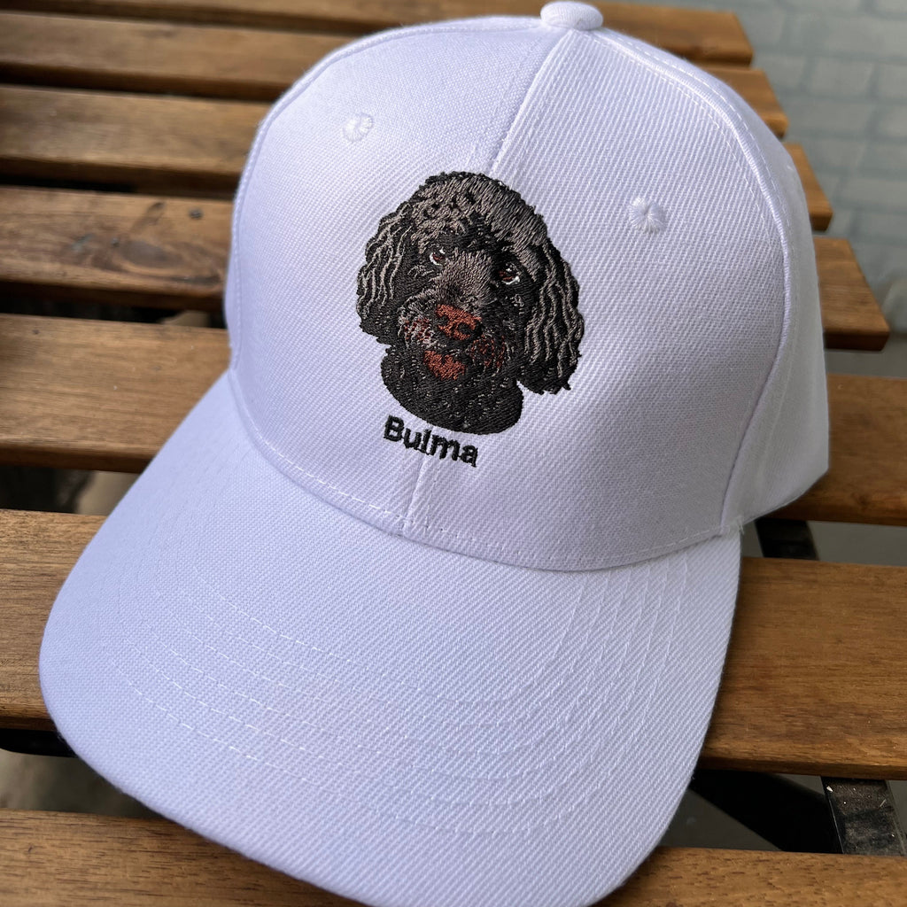 Personalized jockey cap with your pet's face and name