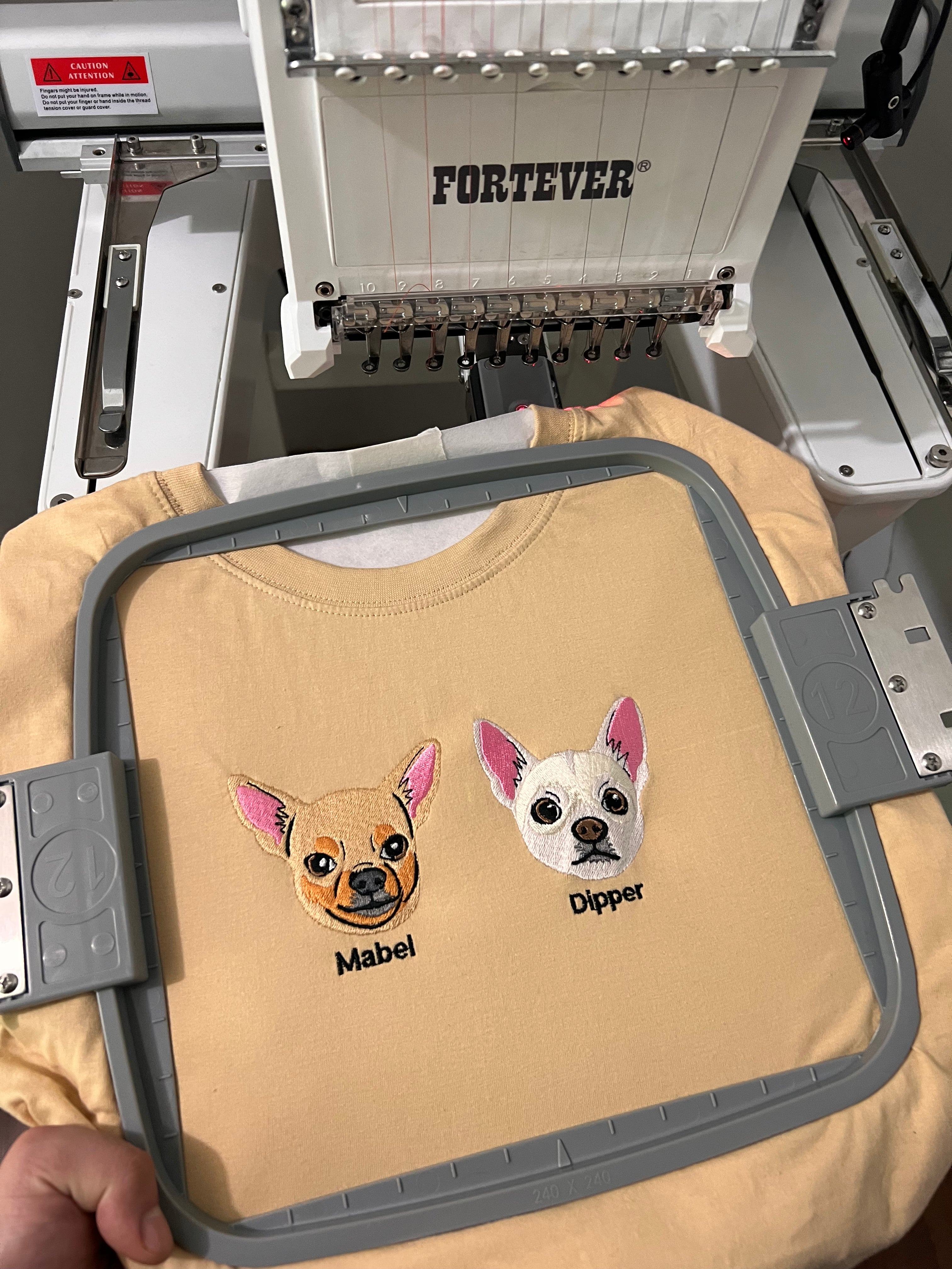 Polera personalizada con la cara y nombre de tu mascota 🐾