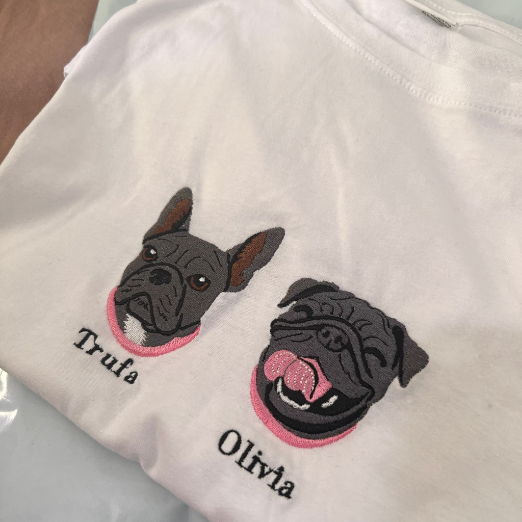 Personalized t-shirt with your pet's face and name 🐾