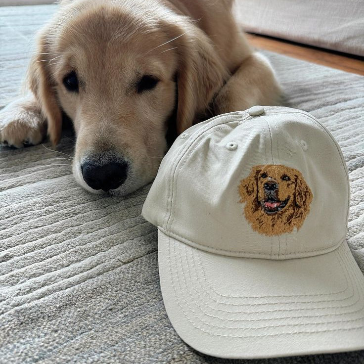 Personalized jockey cap with your pet's face and name
